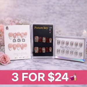 Press-On Nail Bundle (3 Sets) – Designer Styles | New